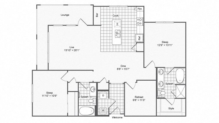 Floor Plan - B9 Office/Den