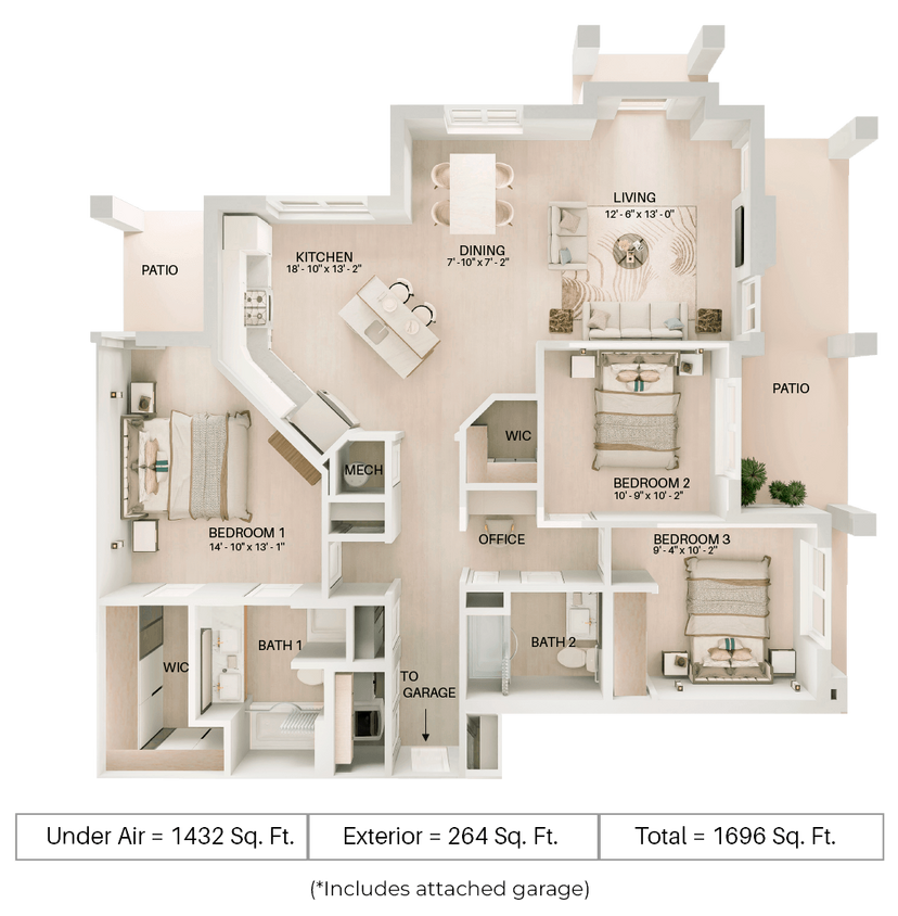 Floor Plan - C1L - Attached Garage