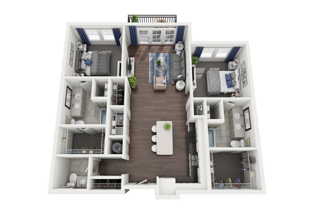 Floor Plan - B2 ALT - 2 bed 2 bth (4764b2a)