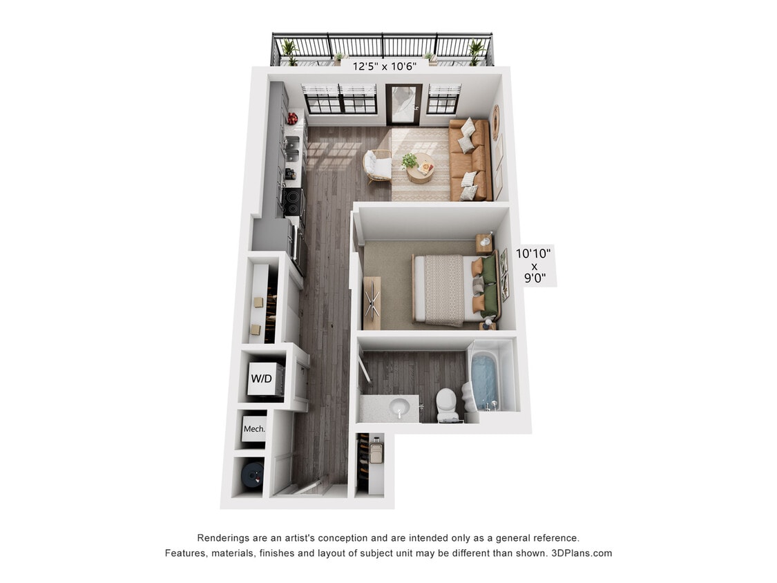 Studio | 613 sqft - Studio | 613 sqft