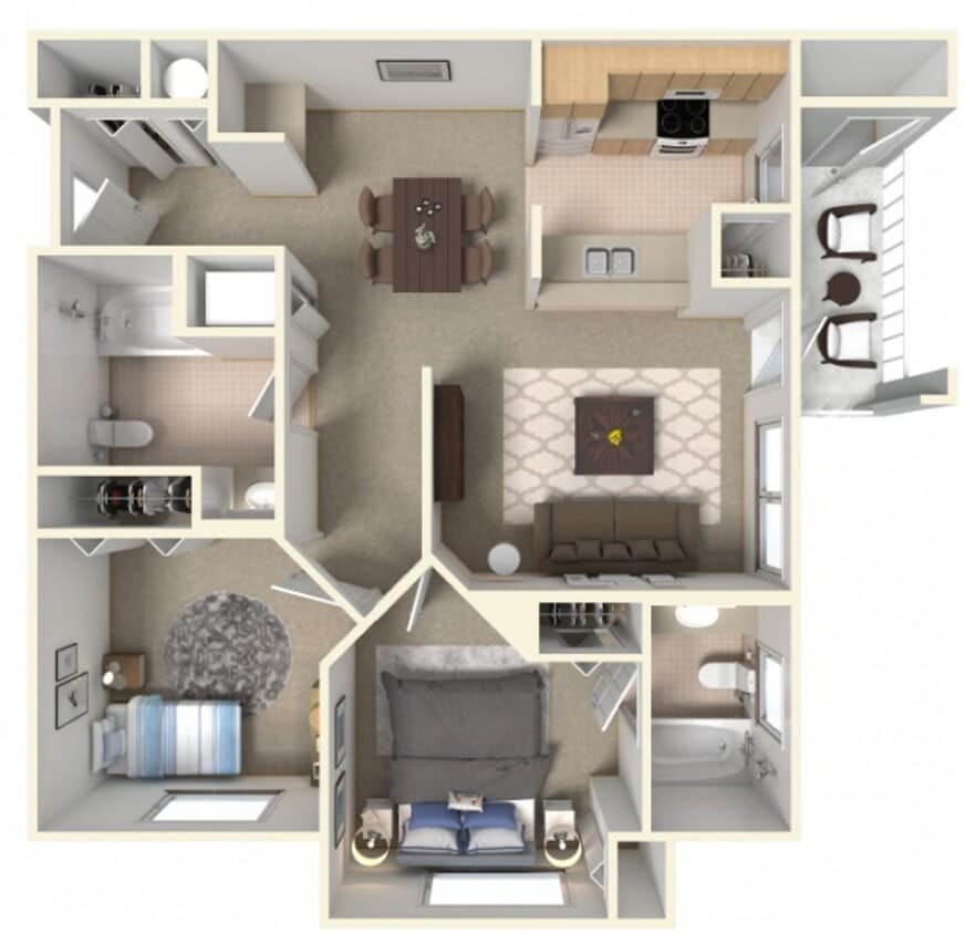 Floor Plan - 2X2 EXT-G LRG