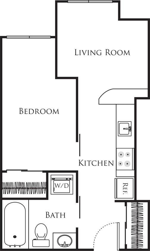 Floor Plan - Micro One Bed - D4