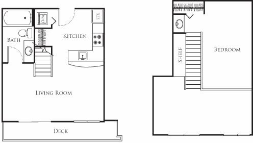 Floor Plan - Micro One Bed - LA4 738
