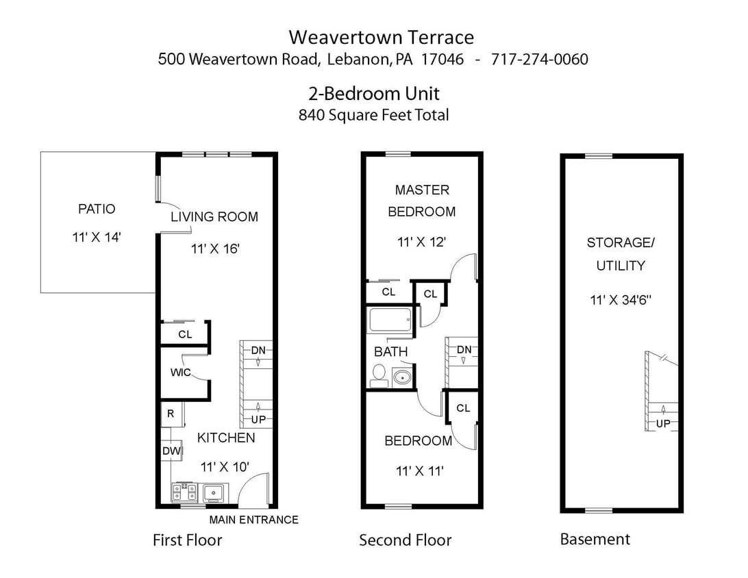 Floor Plan - Modern Townhome Community, Wash/Dryer/Assigned ...