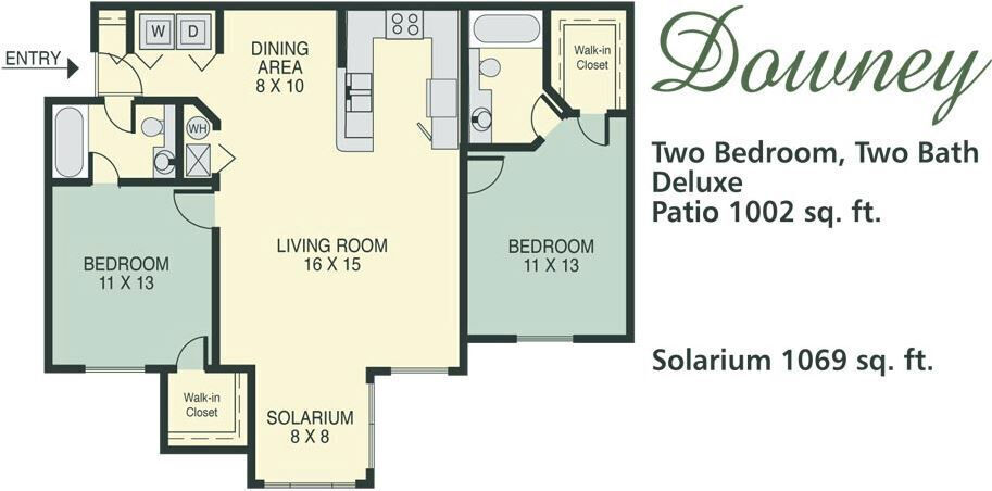 Floor Plan - The Downey - Solarium
