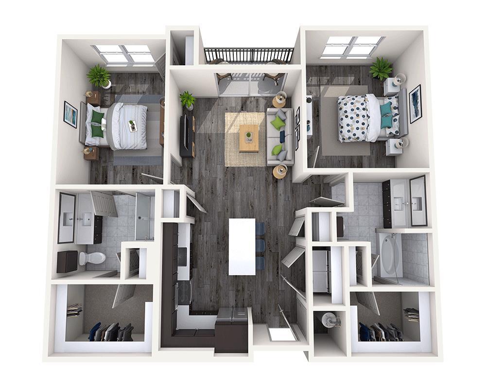 Floor Plan - Two Bedroom B2B