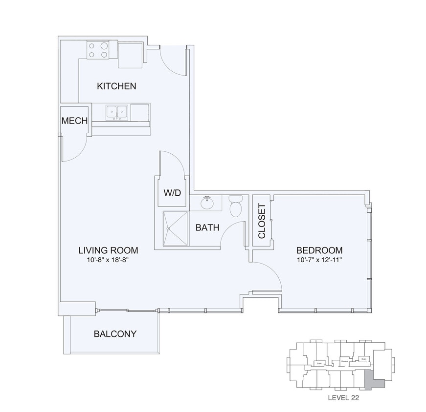 Floor Plan - 1x1 770