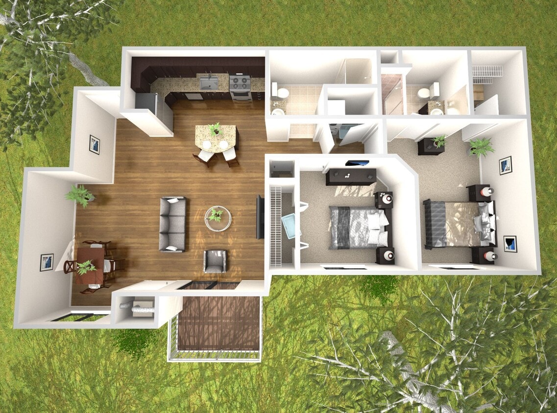 Floor Plan - 2 Bedroom Primrose