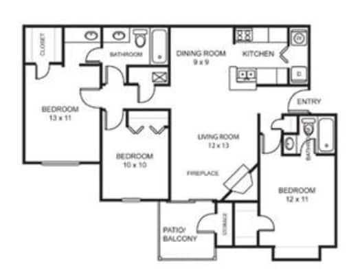 3BR/2BA - C1