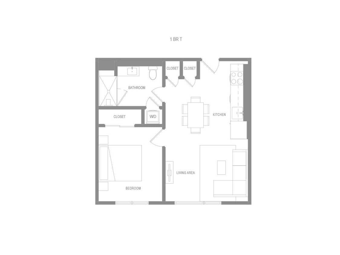 Floor Plan - Alta 1 Bedroom T
