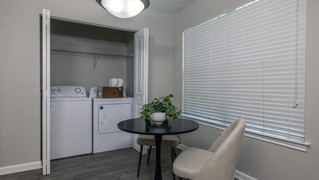 Enjoy life's conveniences with included washer-dryers in every home. Laundry day transforms into a breeze! - The Legends at Lake Murray