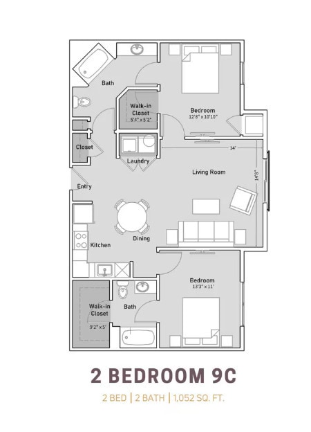 Floor Plan - 2x2 9C