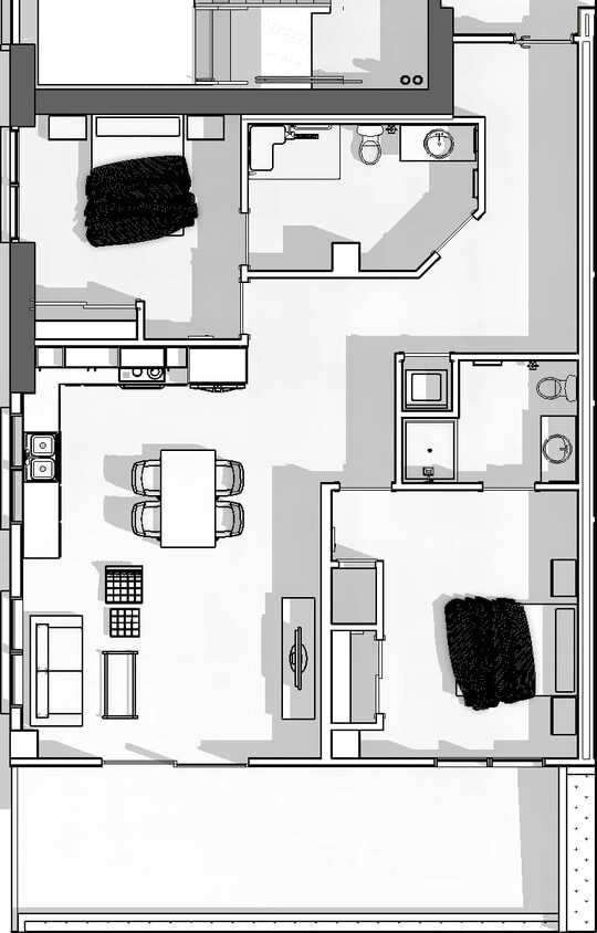 Floor Plan - 2 Bedroom 2 Bathroom (Type G)