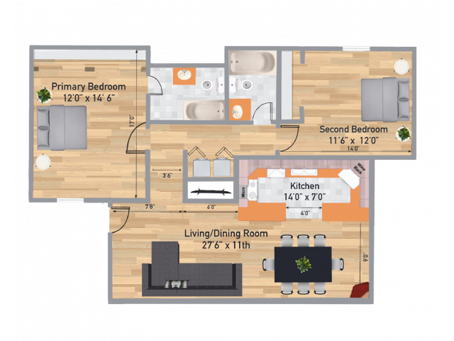 Floor Plan - 2X2