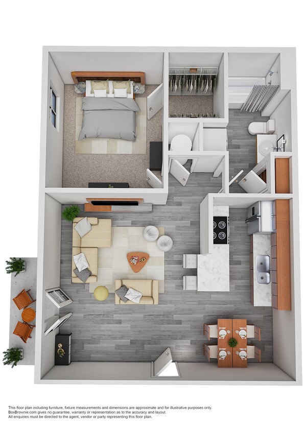 Floor Plan - 1 Bedroom | 1 Bath