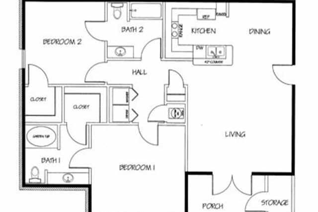 The Waterford - Waterford- 2BR 2 BATH