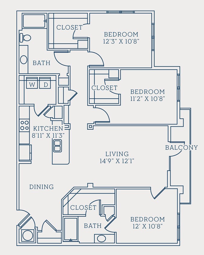 Circa Uptown - D1 - 2 Beds - 2 Baths - 1396 Sq. ft. - D1