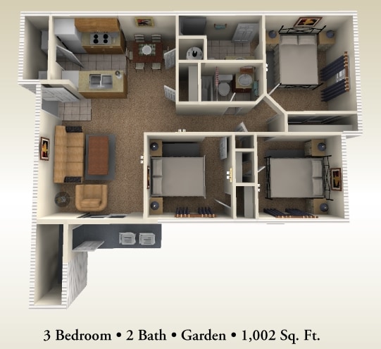 3BR/2BA - The Orchid Newly Renovated