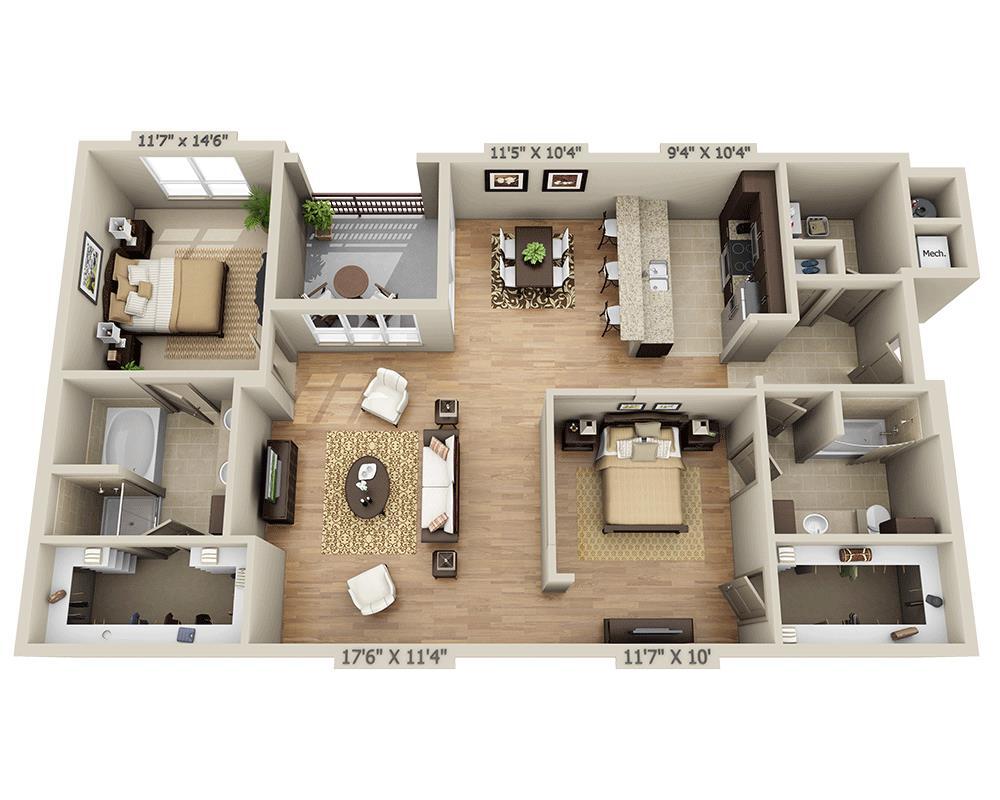 Floor Plan - Plan K (B2D)