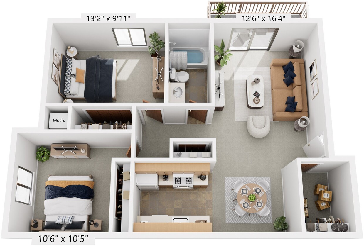 Floor Plan - Two Bedroom