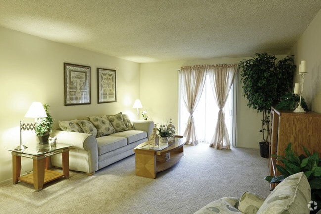 Two Bedroom - Living Room - Bridgewood Apartments