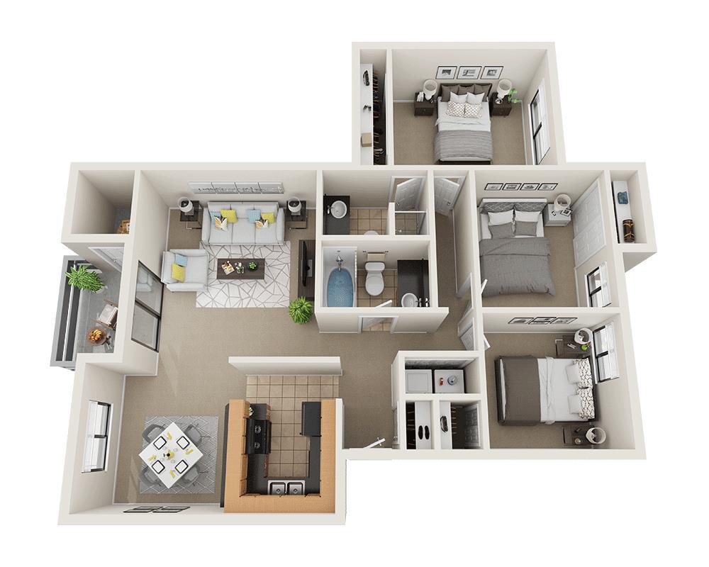 Floor Plan - Plan C2C - Flat