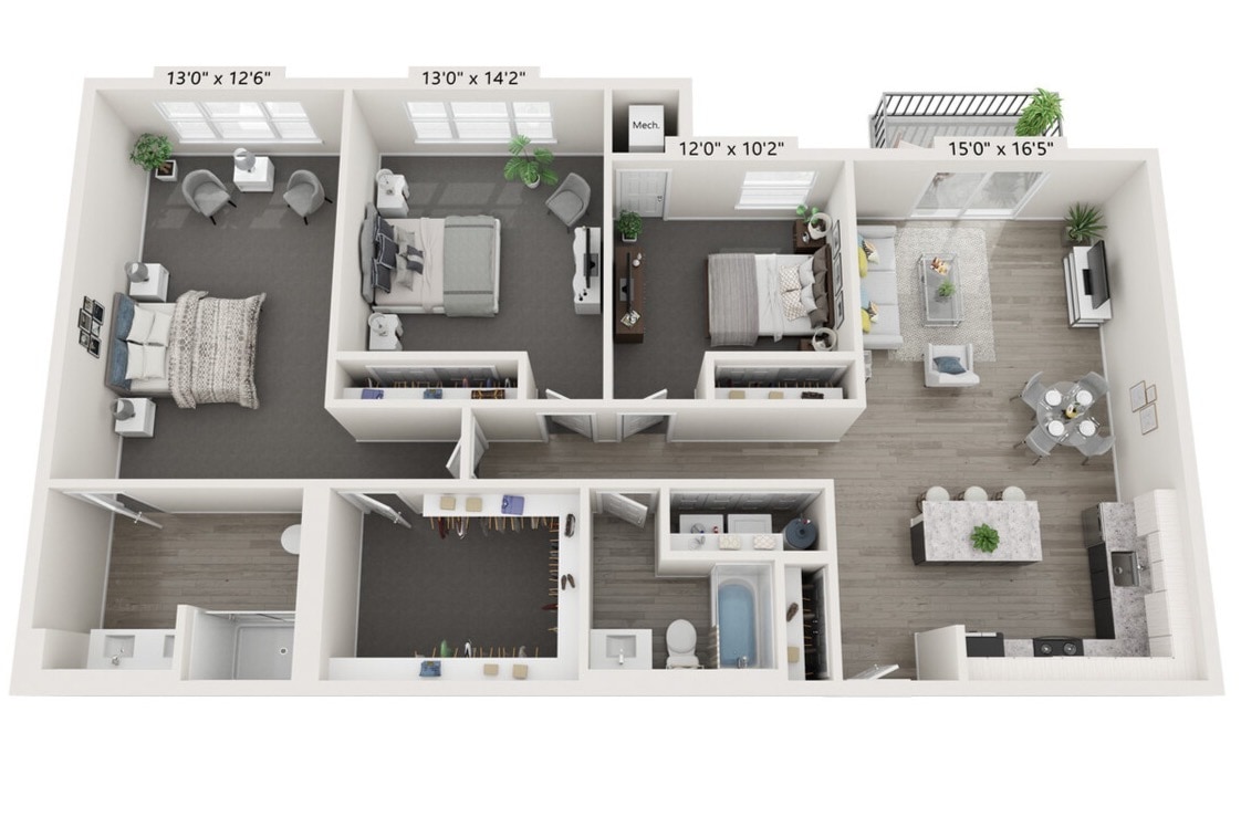 Floor Plan - 3B-1-1A