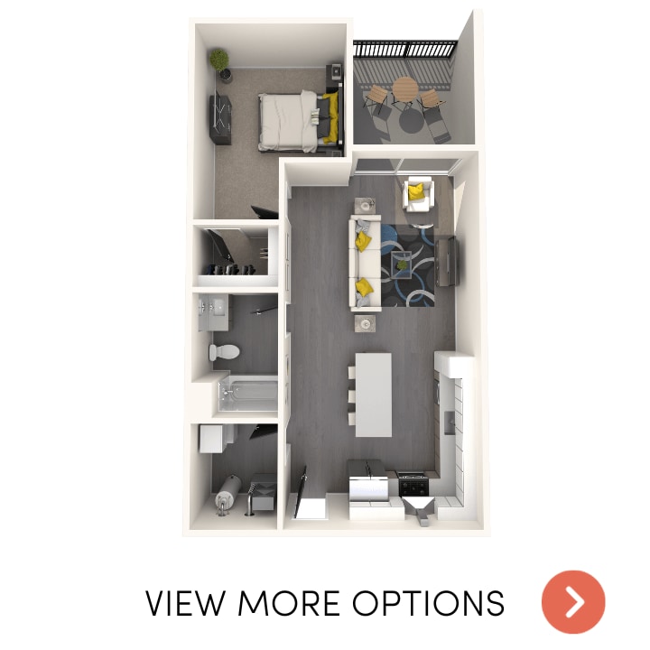 Floor Plan - 1 Bedroom, 1 Bathroom
