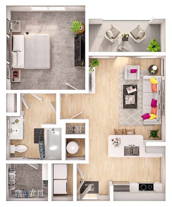 Linz at the Station- A1A Floorplan - A1A