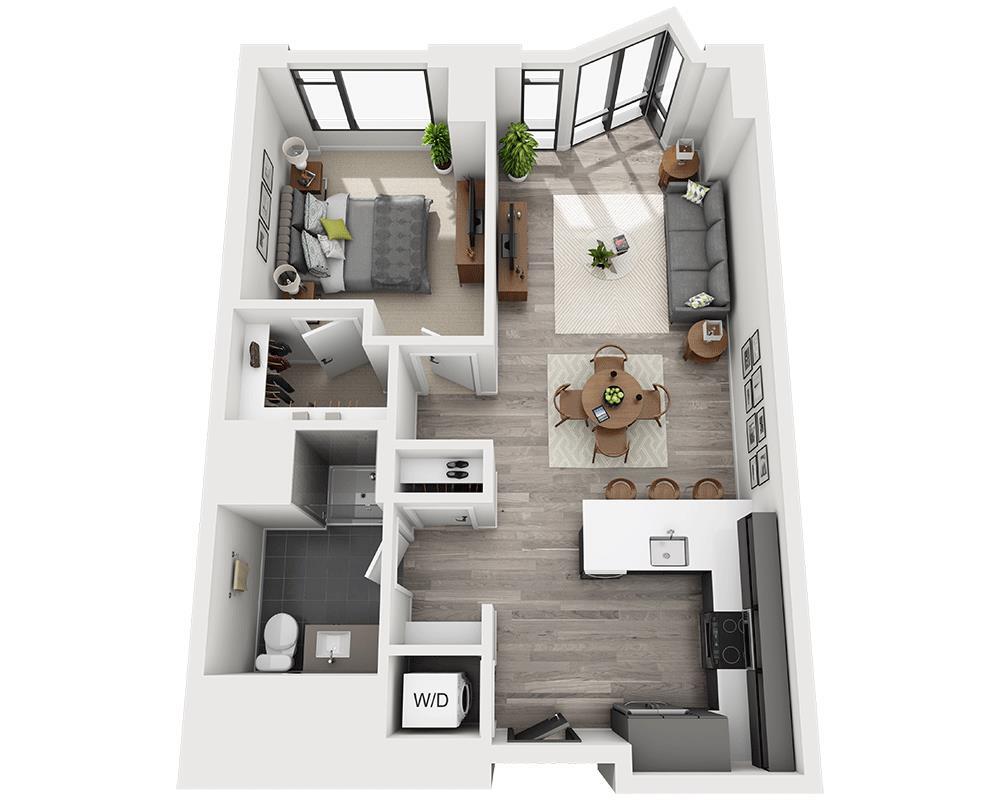 Floor Plan - One Bedroom A1BP