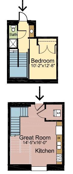 Floor Plan - 1 Bedroom 1 Bathroom