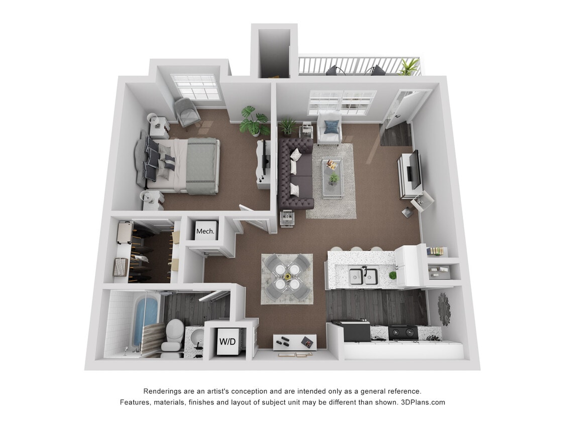 1 Bed 1 Bath | 687 Sq. Ft. - A2