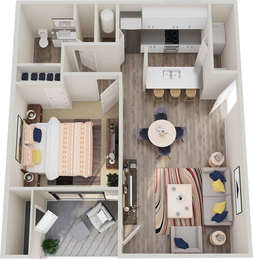 Floor Plan - One Bed One Bath