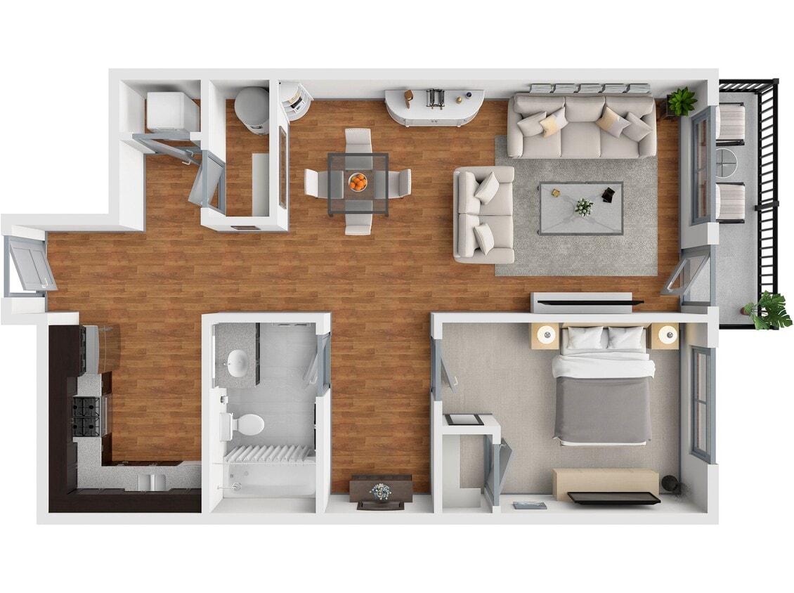 Floor Plan - 1x1c