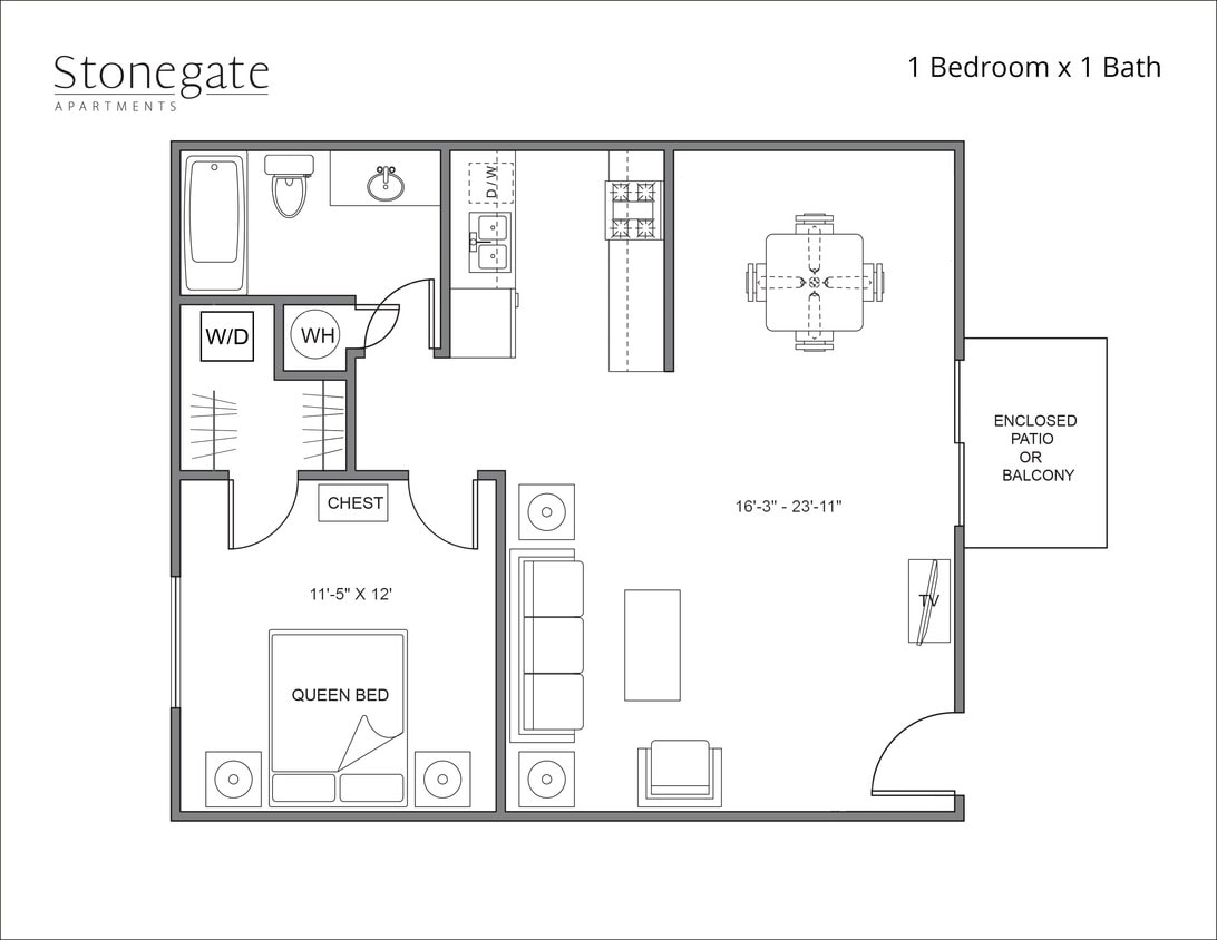 Floor Plan - 1x1