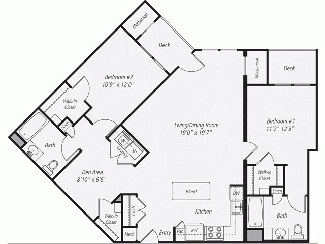2BR/2BA - B6  |  Den