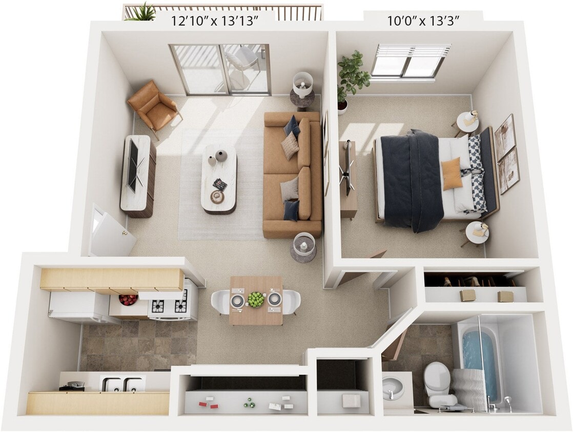 Floor Plan - One Bedroom