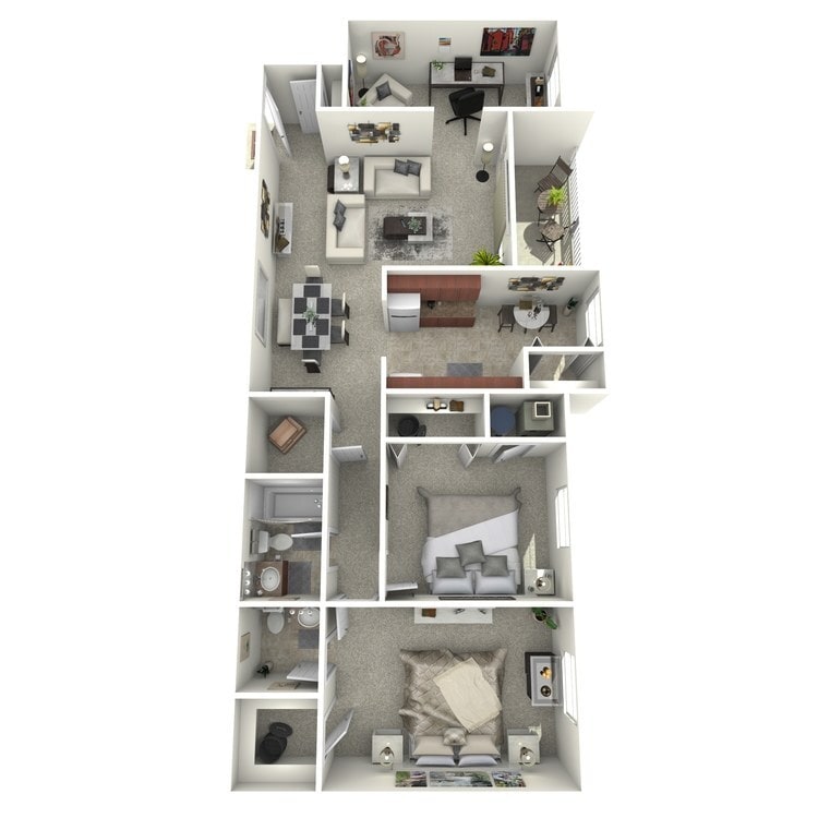 Overhead_105626.jpg - 2 Bedroom with Den