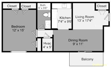 1BR/1BA - 1 Bed | 1 Bath