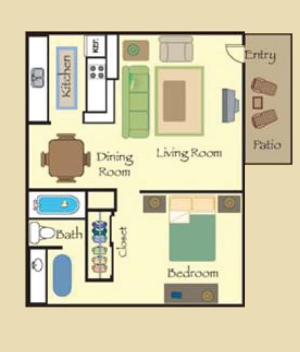 1BR/1BA - A2