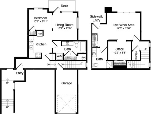 Floor Plan - Live Work 1 - Phase III