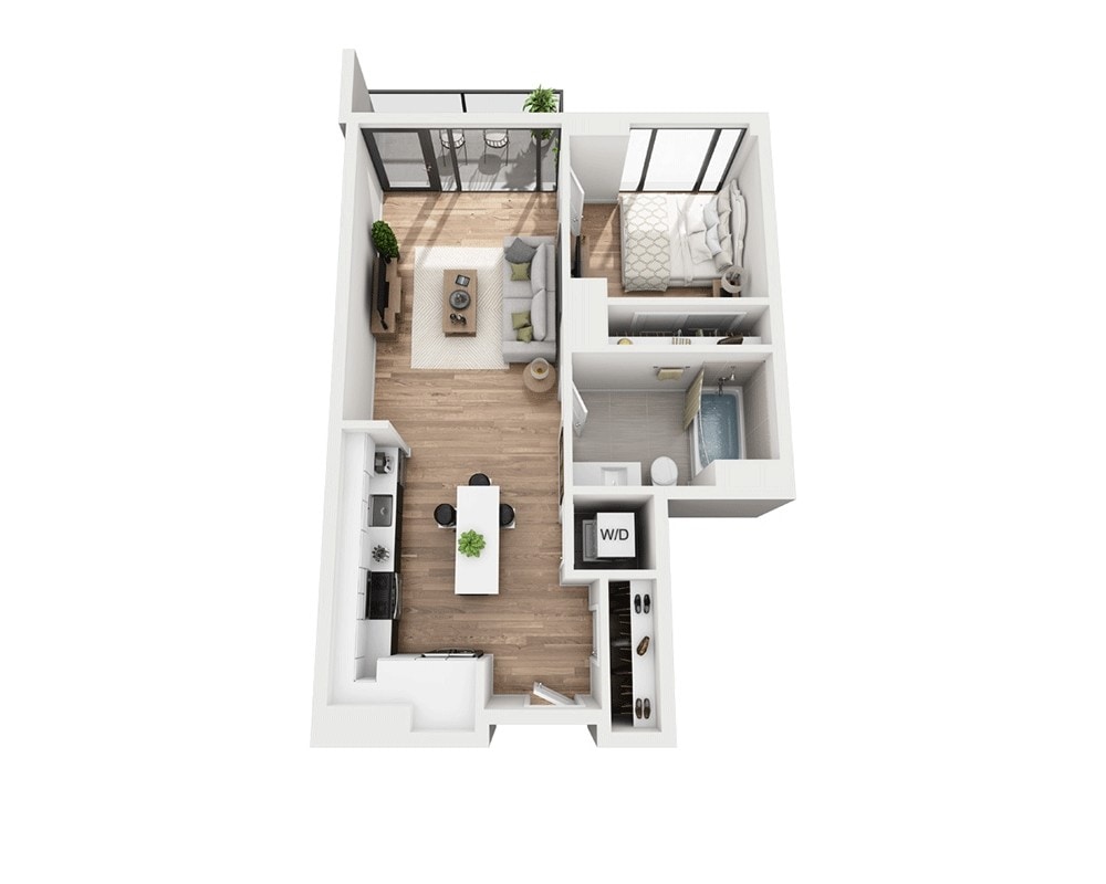 Floor Plan - One Bedroom A1A
