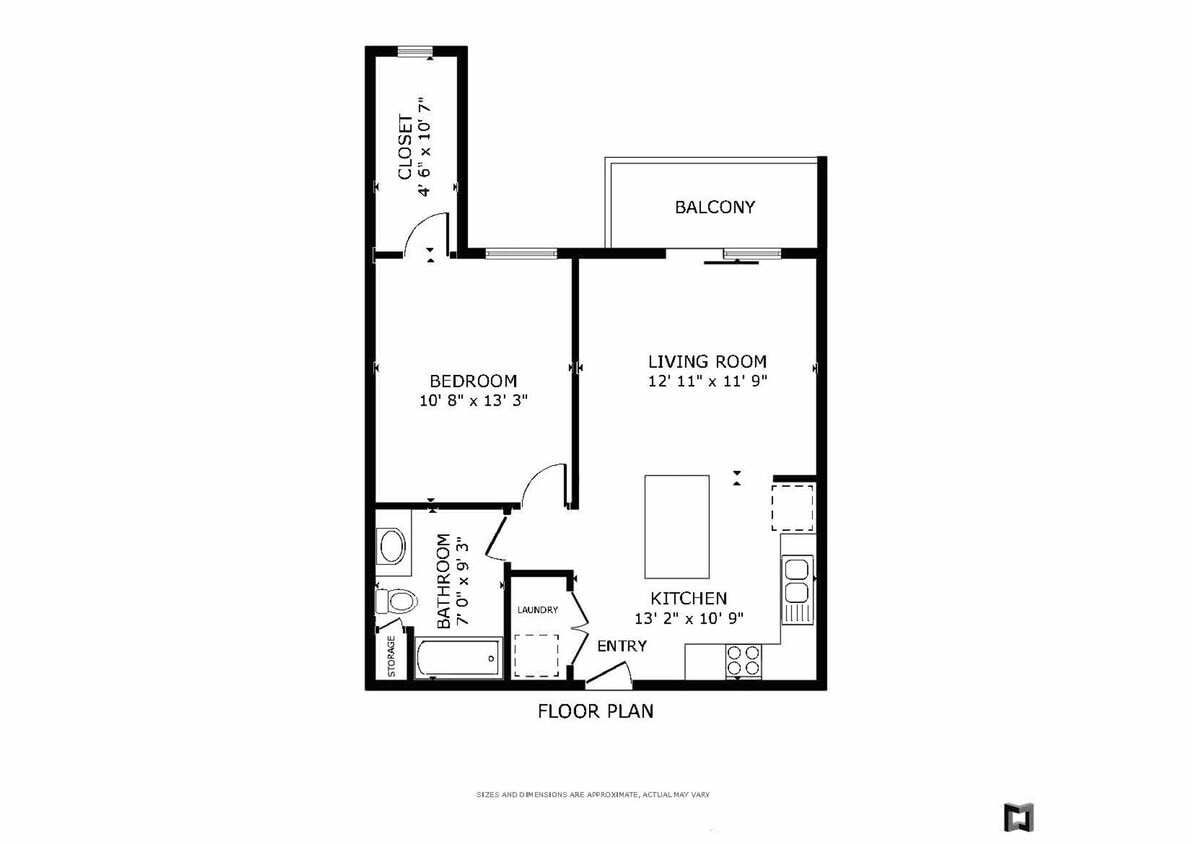 Floor Plan - ARV23 - 1 Bed 1 Bath 2nd Floor 1 Stall Det Gar