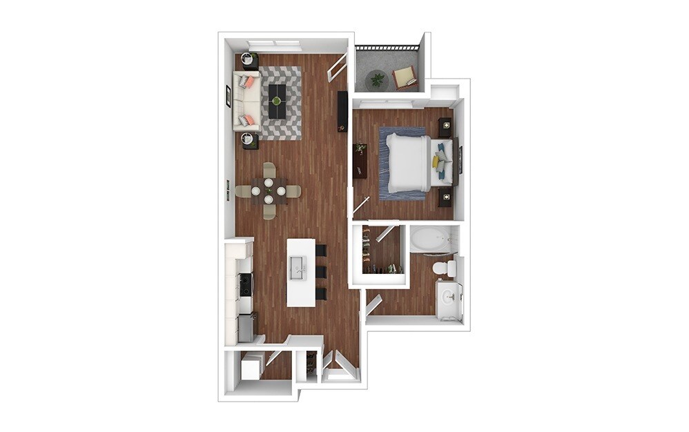 Floor Plan - Burgundy - Renovated