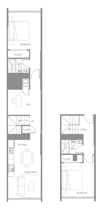 Floor Plan - Erbe Two Bedroom Down B Den Palazzo