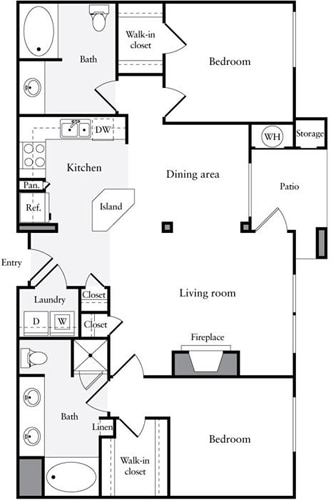 Floor Plan - 2 Bedrooms D