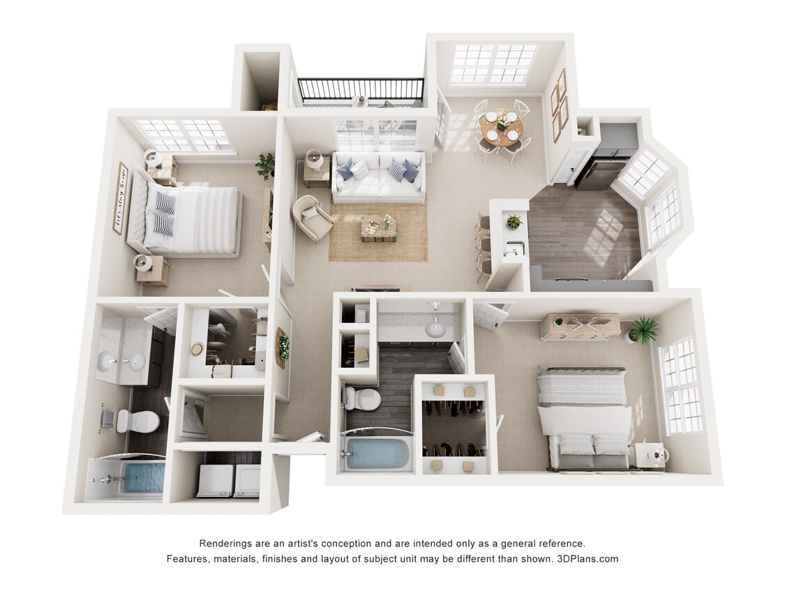 Floor Plan - 2/2 1130sf