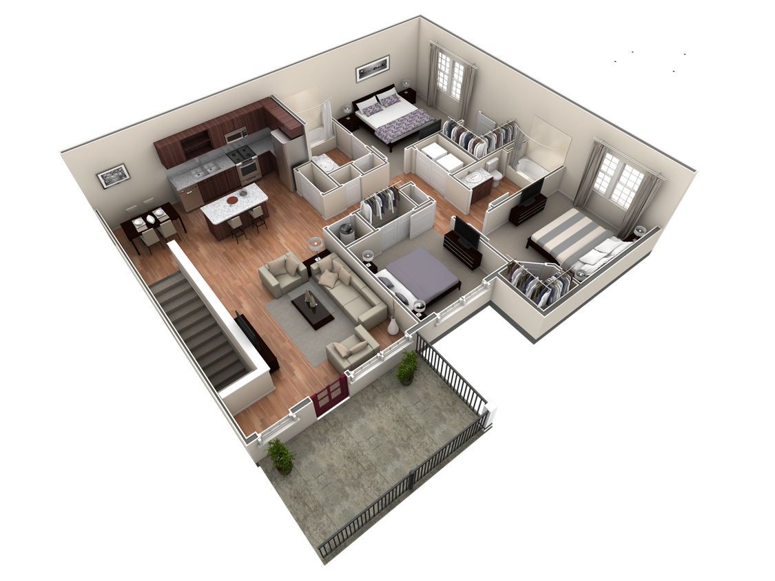 Floor Plan - 3 BR Grand Overlook