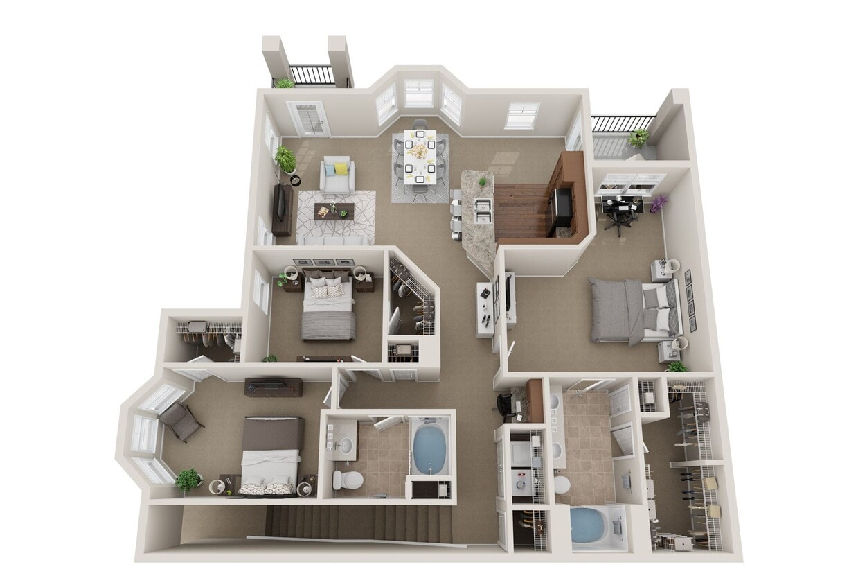 Floor Plan - 3BR 2BA (1789 SF)