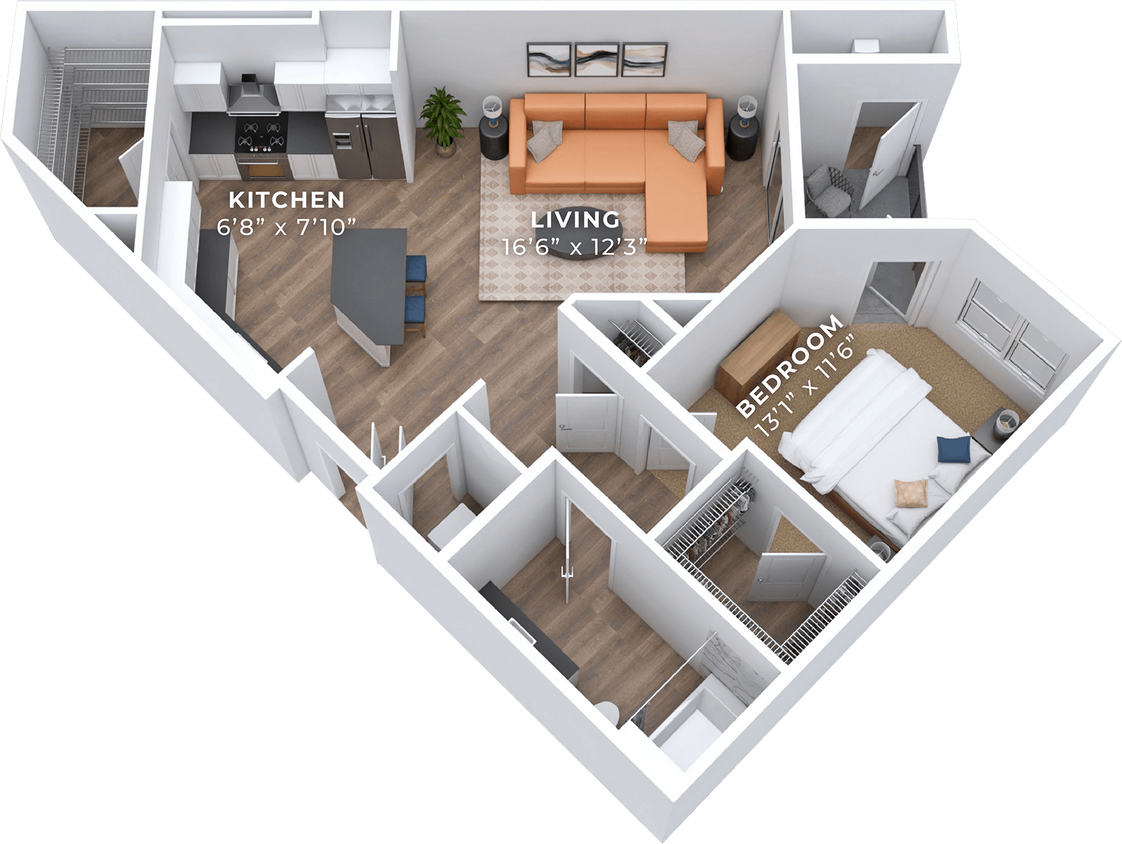Floor Plan - A2 One Bedroom